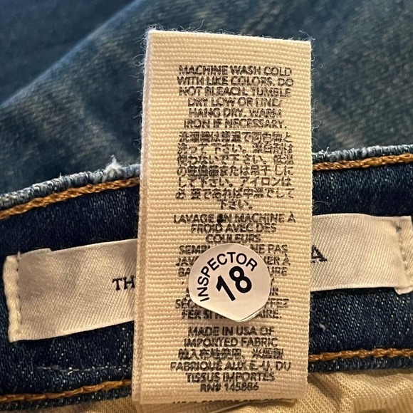 The Great NEW The Straight A High Rise Cropped Length Straight Leg Jeans Size 25 - Picture 14 of 15